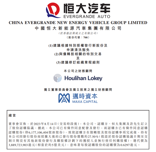 引战投、债转股 恒大汽车能否借此“续命”(图1) 引战投、债转股 恒大汽车能否借此“续命”(图1)